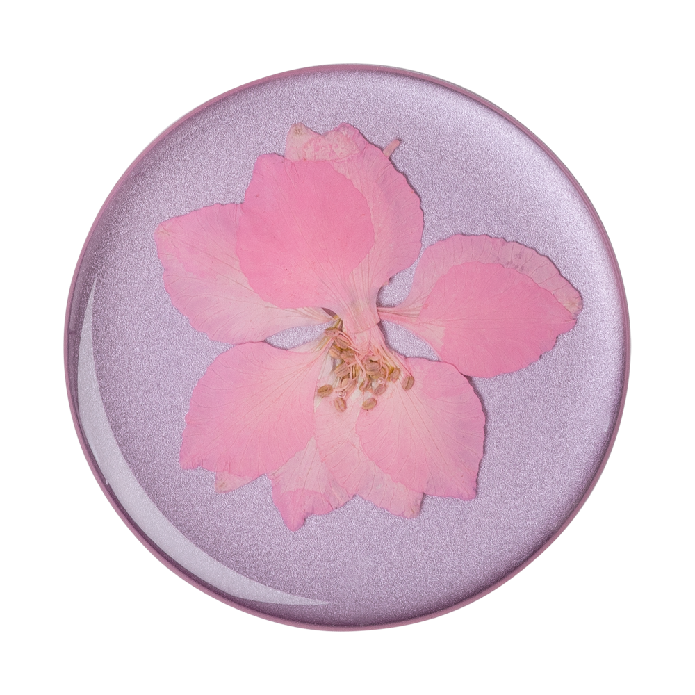 PopGrip Pressed Flower Delphinium Pink, PopSockets