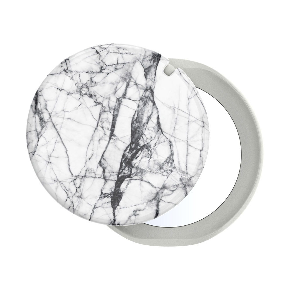 PopGrip Mirror Dove White Marble Gloss